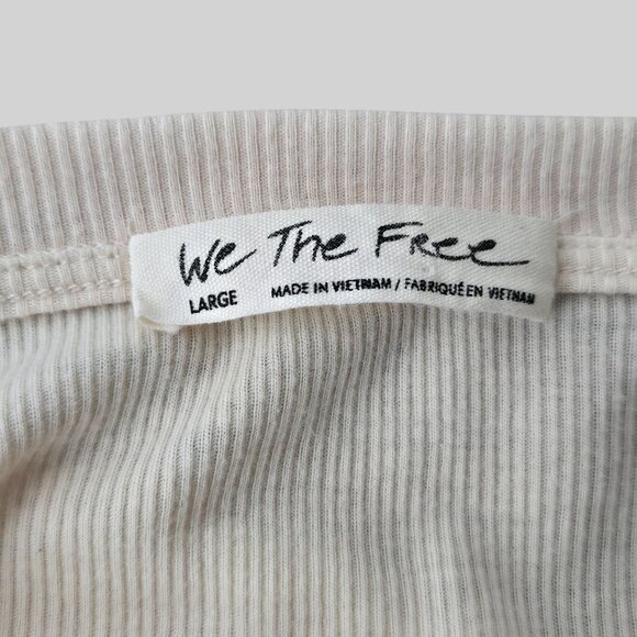 We The Free Patchwork Boho Shirt Lg Light Pink Oversized Relaxed Long Sleeve Top - Picture 8 of 13